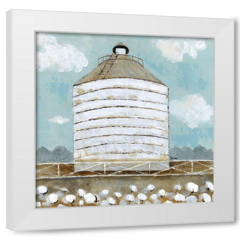 Mill Creek Farm Silo White Modern Wood Framed Art Print by Tava Studios