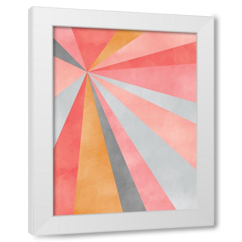 Geometric White Modern Wood Framed Art Print by Carpentieri, Natalie