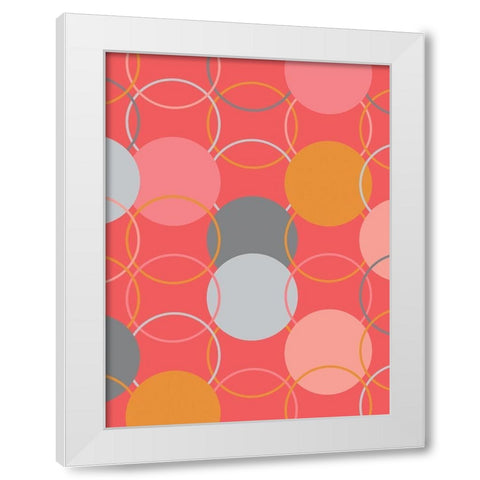 Geometric Circles White Modern Wood Framed Art Print by Carpentieri, Natalie