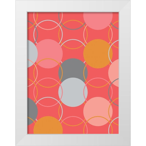Geometric Circles White Modern Wood Framed Art Print by Carpentieri, Natalie
