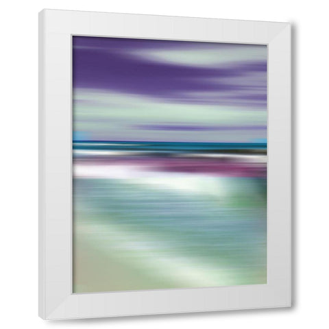 Jeweled Waters White Modern Wood Framed Art Print by Nan