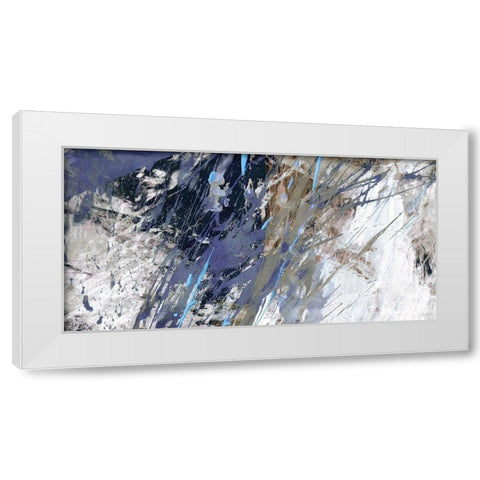 Blue Noise I White Modern Wood Framed Art Print by Butler, John