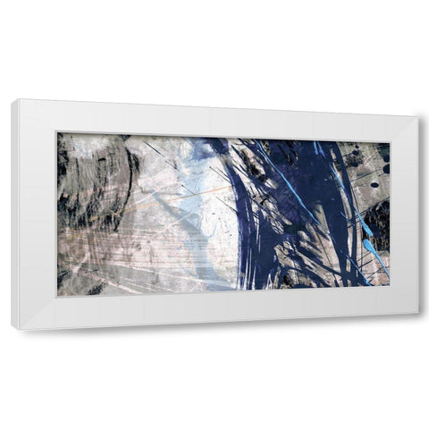 Blue Noise II White Modern Wood Framed Art Print by Butler, John