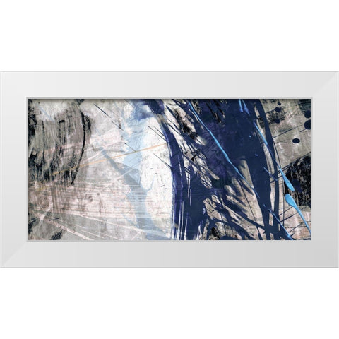 Blue Noise II White Modern Wood Framed Art Print by Butler, John