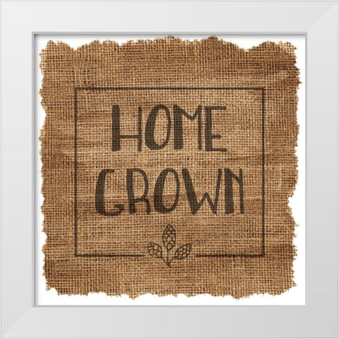 Home Grown White Modern Wood Framed Art Print by Murray, Amanda