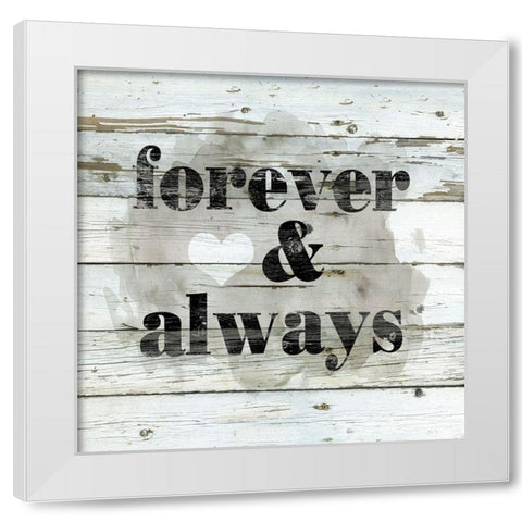 Wood Stencil Forever White Modern Wood Framed Art Print by Robinson, Carol