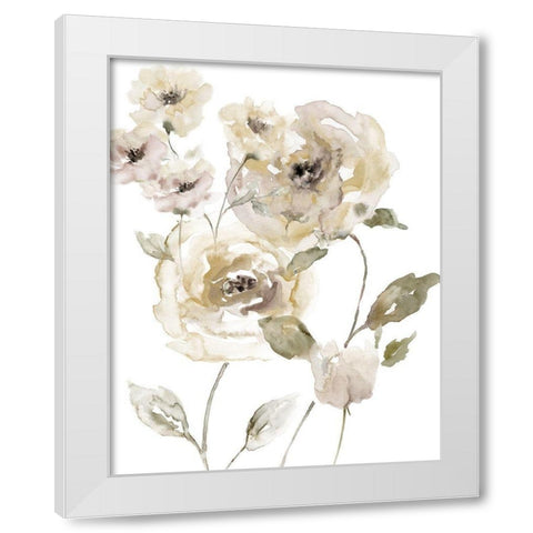 Translucent White Modern Wood Framed Art Print by Nan