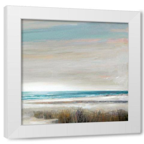 Ocean Oasis White Modern Wood Framed Art Print by Manning, Ruane