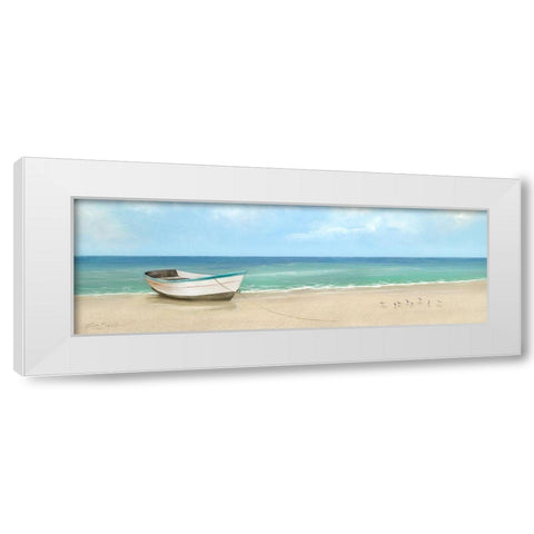 Between The Tides White Modern Wood Framed Art Print by Seslar, Lin