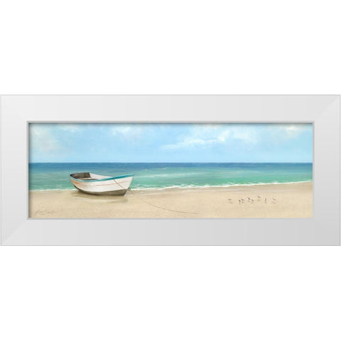 Between The Tides White Modern Wood Framed Art Print by Seslar, Lin