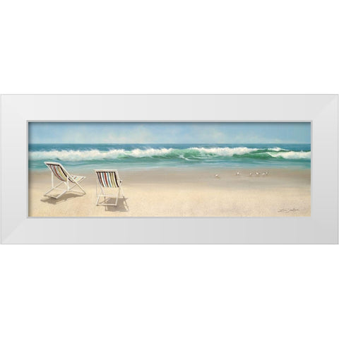 View For Two White Modern Wood Framed Art Print by Seslar, Lin
