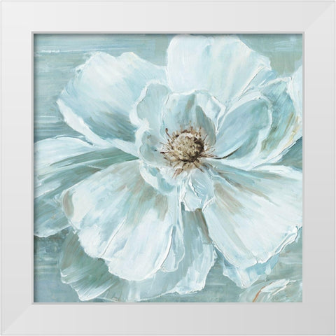 Blue Bloomin White Modern Wood Framed Art Print by Swatland, Sally