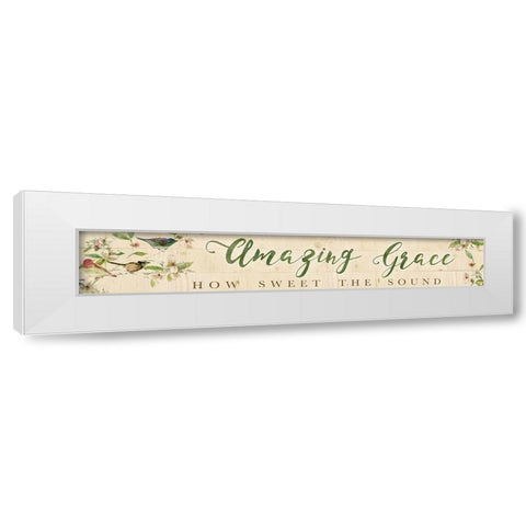 Amazing Grace White Modern Wood Framed Art Print by Robinson, Carol