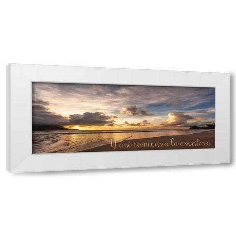 Comienza La White Modern Wood Framed Art Print by Shoemaker, Andrew