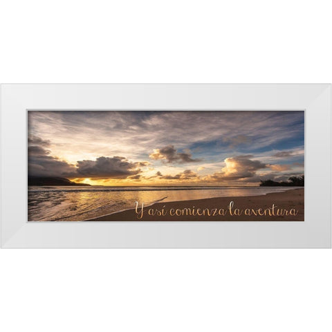 Comienza La White Modern Wood Framed Art Print by Shoemaker, Andrew