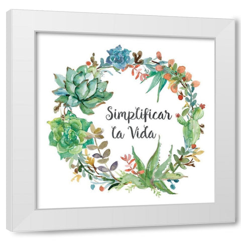 Simplificar La White Modern Wood Framed Art Print by Robinson, Carol