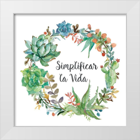 Simplificar La White Modern Wood Framed Art Print by Robinson, Carol