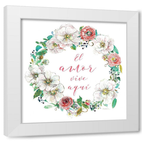 El Amor White Modern Wood Framed Art Print by Robinson, Carol