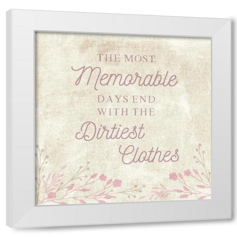 Dirtiest Clothes White Modern Wood Framed Art Print by Murray, Amanda