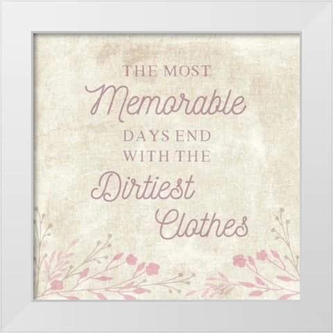 Dirtiest Clothes White Modern Wood Framed Art Print by Murray, Amanda