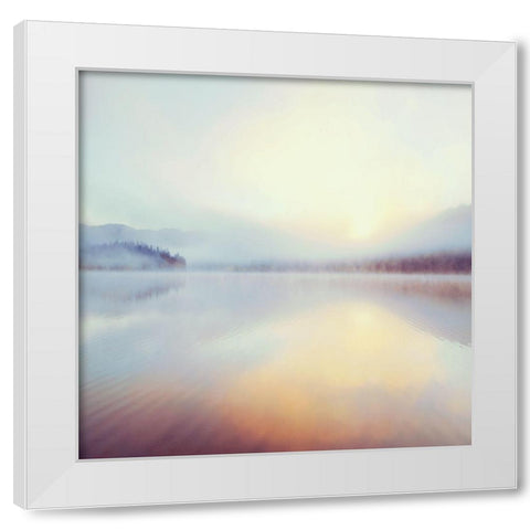 Sunrise Over Beaver White Modern Wood Framed Art Print by Delimont, Danita