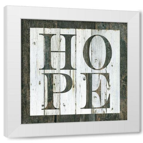 Wood Hope White Modern Wood Framed Art Print by Robinson, Carol