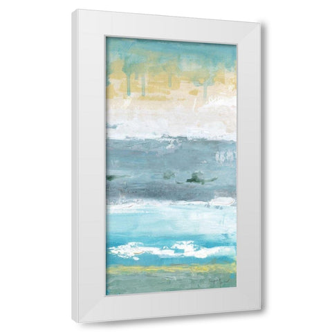 Beach Walk II White Modern Wood Framed Art Print by Tava Studios