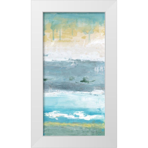 Beach Walk II White Modern Wood Framed Art Print by Tava Studios
