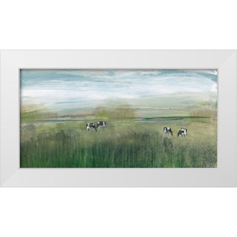Grazing In Shandelee White Modern Wood Framed Art Print by Jill, Susan