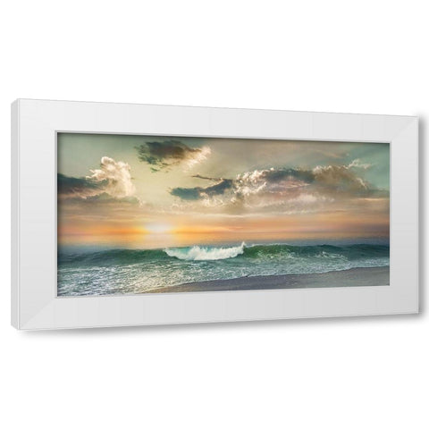 Sundown White Modern Wood Framed Art Print by Calascibetta, Mike