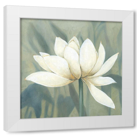 Waterlily II White Modern Wood Framed Art Print by Robinson, Carol
