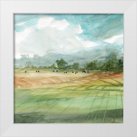 Morning Shadows White Modern Wood Framed Art Print by Robinson, Carol