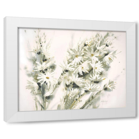 Daisy Spray White Modern Wood Framed Art Print by Bjorkland, George