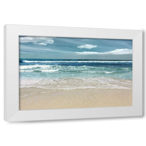 Symphony of the Sea White Modern Wood Framed Art Print by Nan