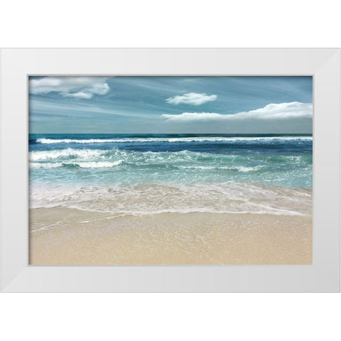 Symphony of the Sea White Modern Wood Framed Art Print by Nan