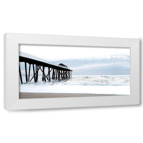 Belmar Pier I White Modern Wood Framed Art Print by Carpentieri, Natalie