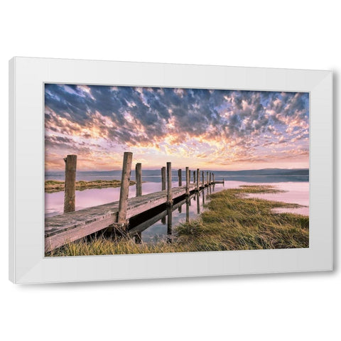 Sky White Modern Wood Framed Art Print by Calascibetta, Mike