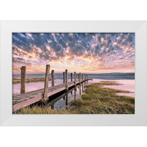 Sky White Modern Wood Framed Art Print by Calascibetta, Mike