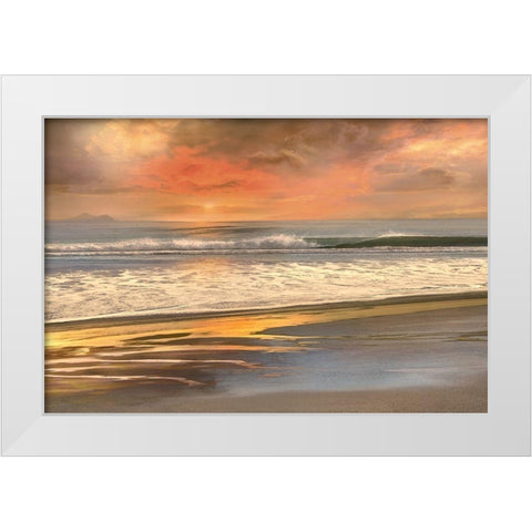 Days End White Modern Wood Framed Art Print by Calascibetta, Mike