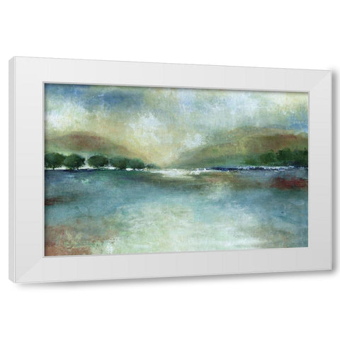 Mountain Pass White Modern Wood Framed Art Print by Tava Studios