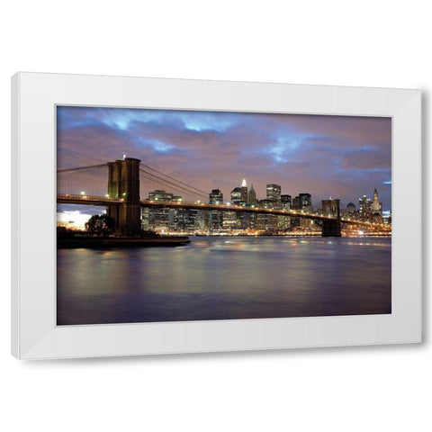 Night View White Modern Wood Framed Art Print by Delimont, Danita