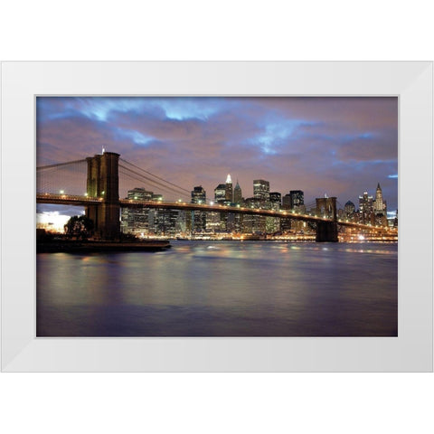Night View White Modern Wood Framed Art Print by Delimont, Danita