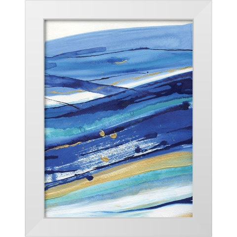 Waterfall II White Modern Wood Framed Art Print by Jill, Susan