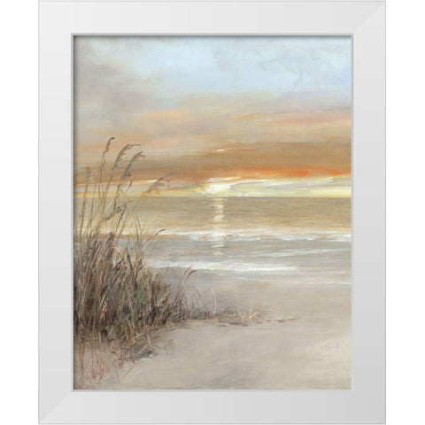 Malibu Sunset White Modern Wood Framed Art Print by Swatland, Sally