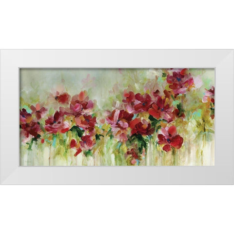 Playful Garden White Modern Wood Framed Art Print by Robinson, Carol
