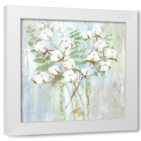 Contemporary Cotton White Modern Wood Framed Art Print by Nan