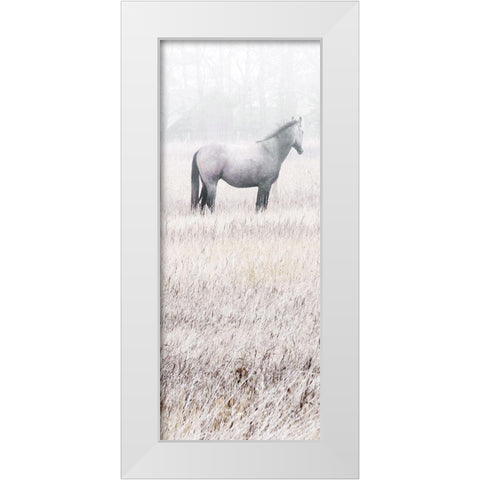 Misty Pasture I White Modern Wood Framed Art Print by Robinson, Carol