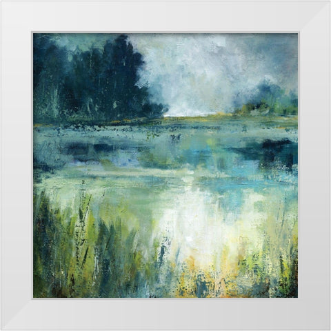 Reflections Edge White Modern Wood Framed Art Print by Robinson, Carol