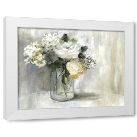 Summer Nuance White Modern Wood Framed Art Print by Nan