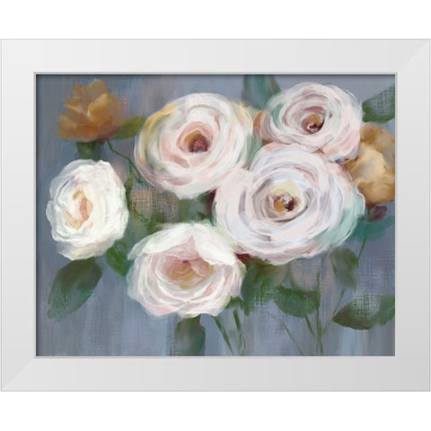 Magical Bouquet White Modern Wood Framed Art Print by Nan